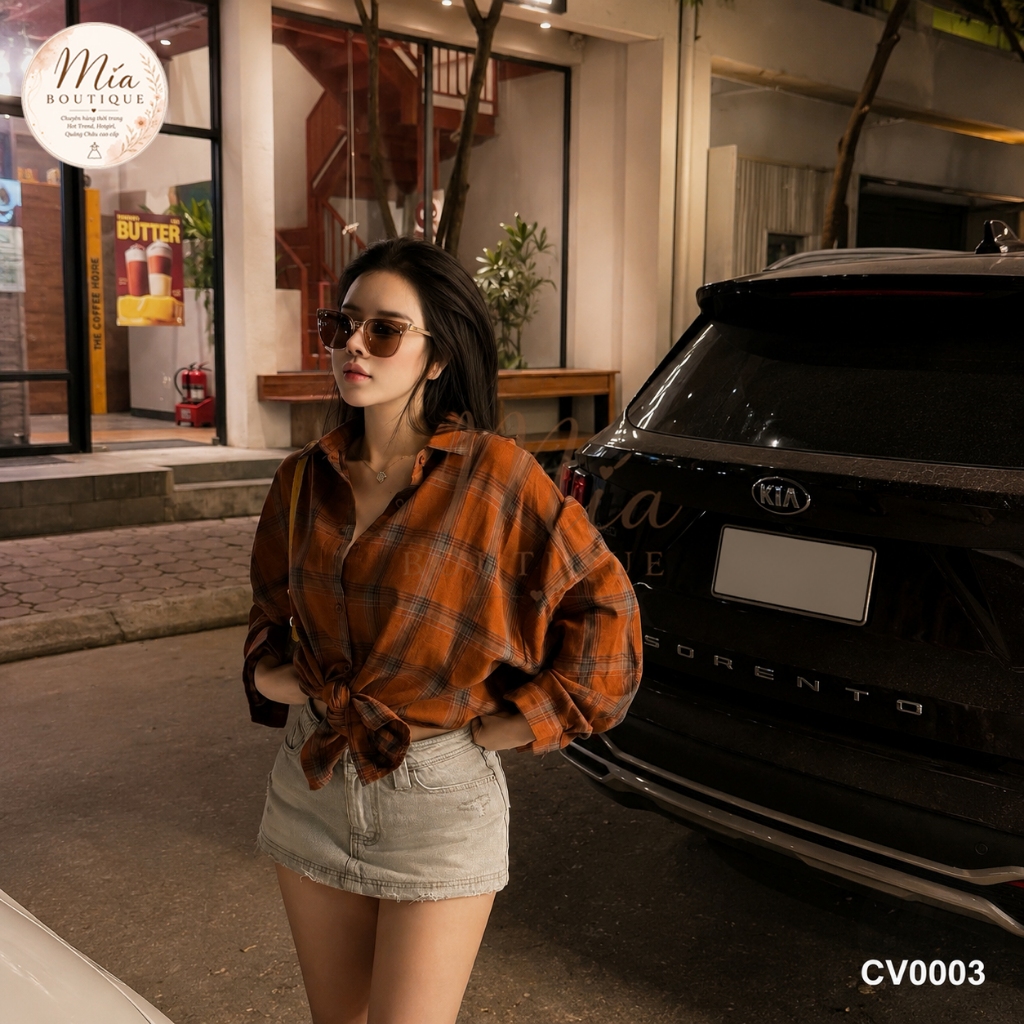 Chân váy ngắn jean denim bò chữ A basic rách nhẹ 3 màu Mía QCCC QCl1 CV0003 #3269
