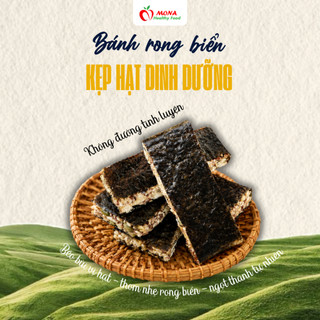 Mona Organic |  Bánh Rong Biển Kẹp Hạt Dinh Dưỡng Ít Ngọt 250gr - 500gr
