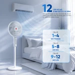 Quạt Điện Cây Masuto AirPro 7 Cánh Thông Minh Quạt Tuần Hoàn Điều Khiển Bằng Giọng Nói Quạt DC Điều Hòa Không Khí — ảnh 6
