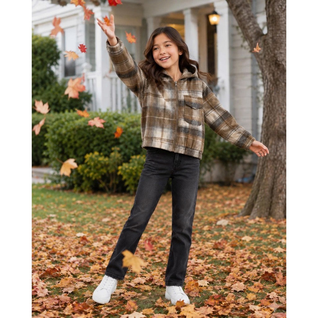 Áo khoác caro kẻ sọc có mũ khóa kéo đa dạng mẫu mã thời trang trẻ trung vải flannel thoáng khí .