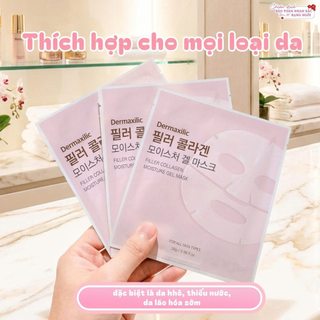 Mặt Nạ Thạch Hồng Dermaxilic MP1479 - Hỗ Trợ lầm Căng Bóng, Cấp Ẩm, Tăng Độ Đàn Hồi, Làm Đều Màu Da