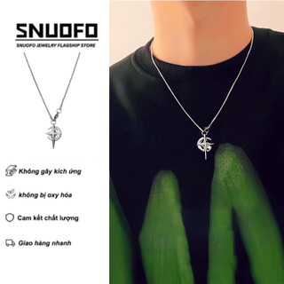 SNUOFO - Dây chuyền nam dây chuyền thánh giá dây chuyền trăng sao thép titan độc lạ dễ phối đồ