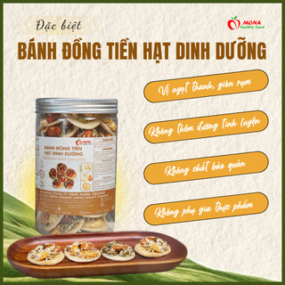 Mona Organic | Bánh Đồng Tiền Mix Hạt Dinh Dưỡng Ít Ngọt 180gr - 280gr