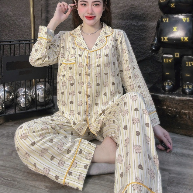 Đồ bộ nữ đồ mặc nhà, đồ ngủ nữ dễ thương, đồ xinh đũi tiểu thư cao cấp nhiều họa tiết hottrend [28].