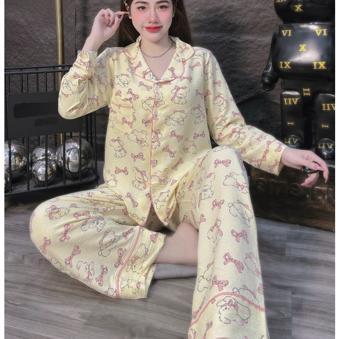 Đồ bộ nữ đồ mặc nhà, đồ ngủ nữ dễ thương, đồ xinh đũi tiểu thư cao cấp nhiều họa tiết hottrend [28].