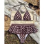 Set Bikini 2 Mảnh Chấm Bi Nâu Choco Mùa Hè