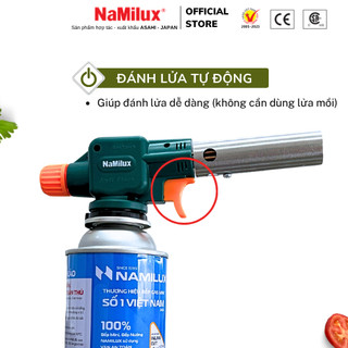Đèn Khò Gas NaMilux TS1922RF/NH-T2922RF - Sử Dụng Mọi Tư Thế 360° - Đánh Lửa Tự Động -Công Suất 1,800W - Hàng Chính Hãng