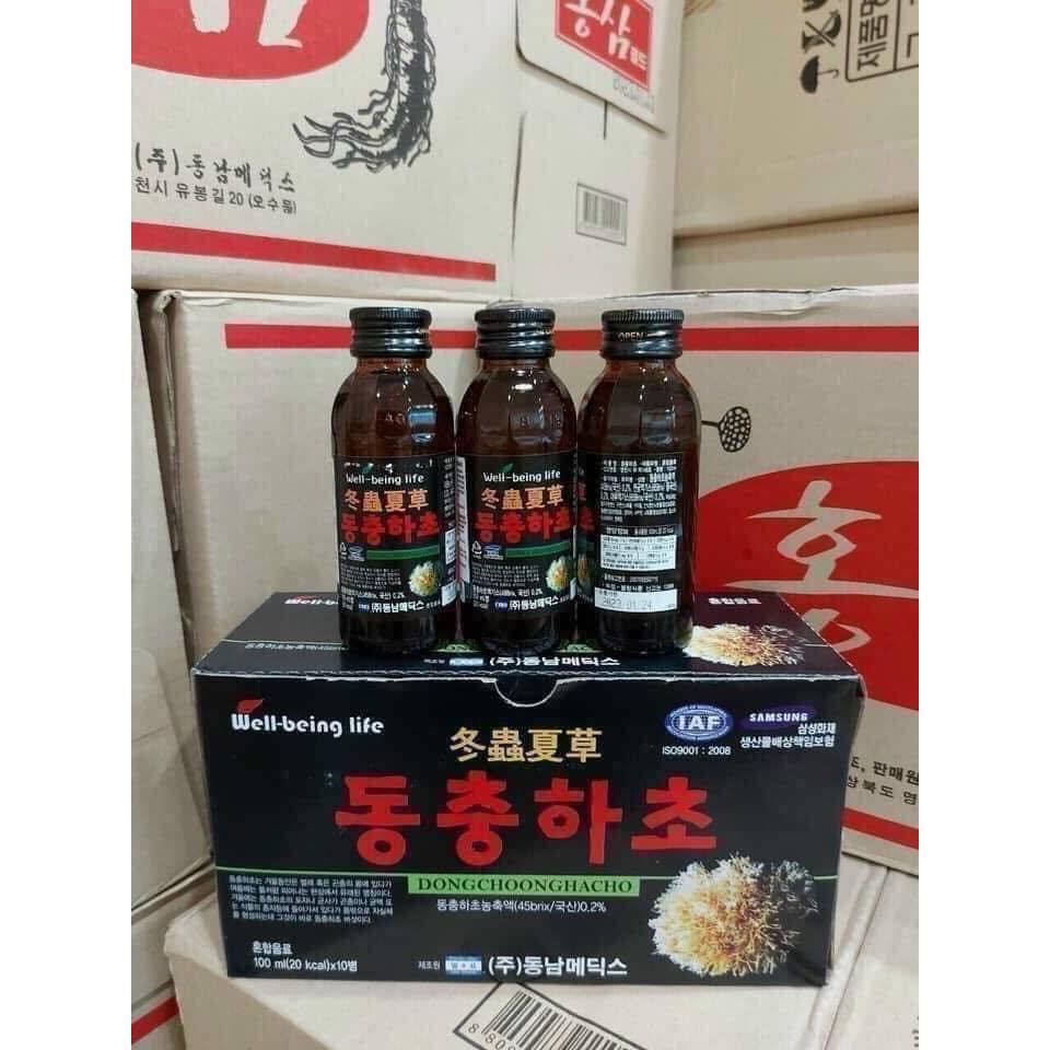 ```Combo 10 chai nước Đông Trùng Hạ Thảo - 10 lọ x 100ml cho sức khỏe và tăng cường sức đề kháng``` ( hàng mới về )