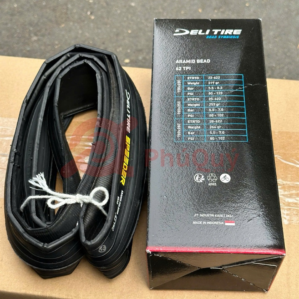 Vỏ Gấp Có Lớp Chống Đinh DELI 700x23c , 700x25c Aramid Speeder Gai Trọc