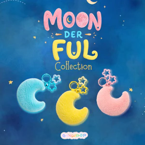 Charm trăng sao Moon-der-ful mềm mịn có kèm chuông - Móc khóa phụ kiện treo túi xách ba lô - Quà tặng xinh xắn