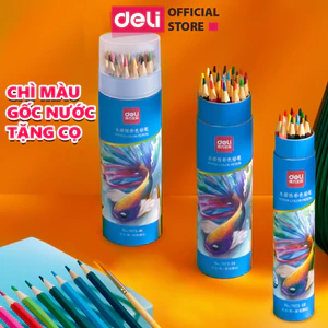 Bút Chì Màu Gốc Nước Dạng Cốc Deli 24/36/48/72 Màu - Tô Vẽ Tranh Cơ Bản Chuyên Nghiệp