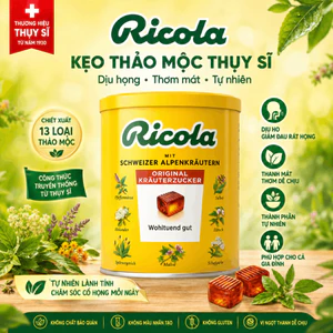 Kẹo ngậm ho thảo dược Ricola Original Herb hỗ trợ giảm ho, đau rát họng 250g