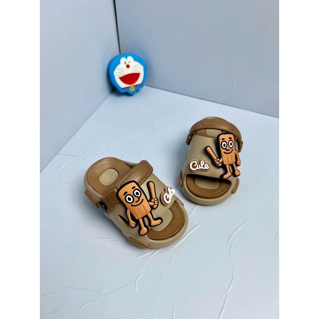 [Peinn] Dép lê cho bé có quai sticker gắn Tung Tung Tung Sahur siêu xinh cho bé trai và bé gái