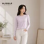 BI.POSILÁ - ÁO THUN ÔM VỪA BASIC CỔ TRÒN DÀI TAY VẢI COTTON BORIP MỀM MỊN THOẢI MÁI - Áo Thun Ôm body nữ