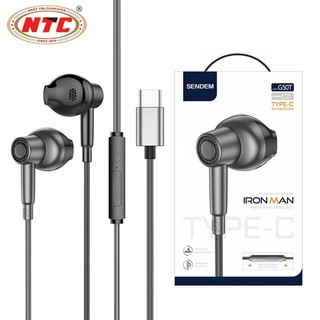 Tai nghe có dây SENDEM G50T chân TypeC (Đen) - Phụ Kiện Nhất Tín