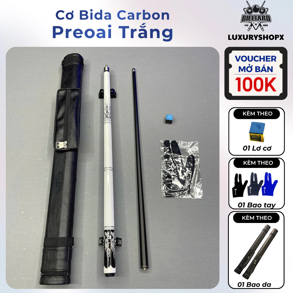 Cơ Bida Carbon Preoaidr, Gậy bi a phủ Carbon cao cấp