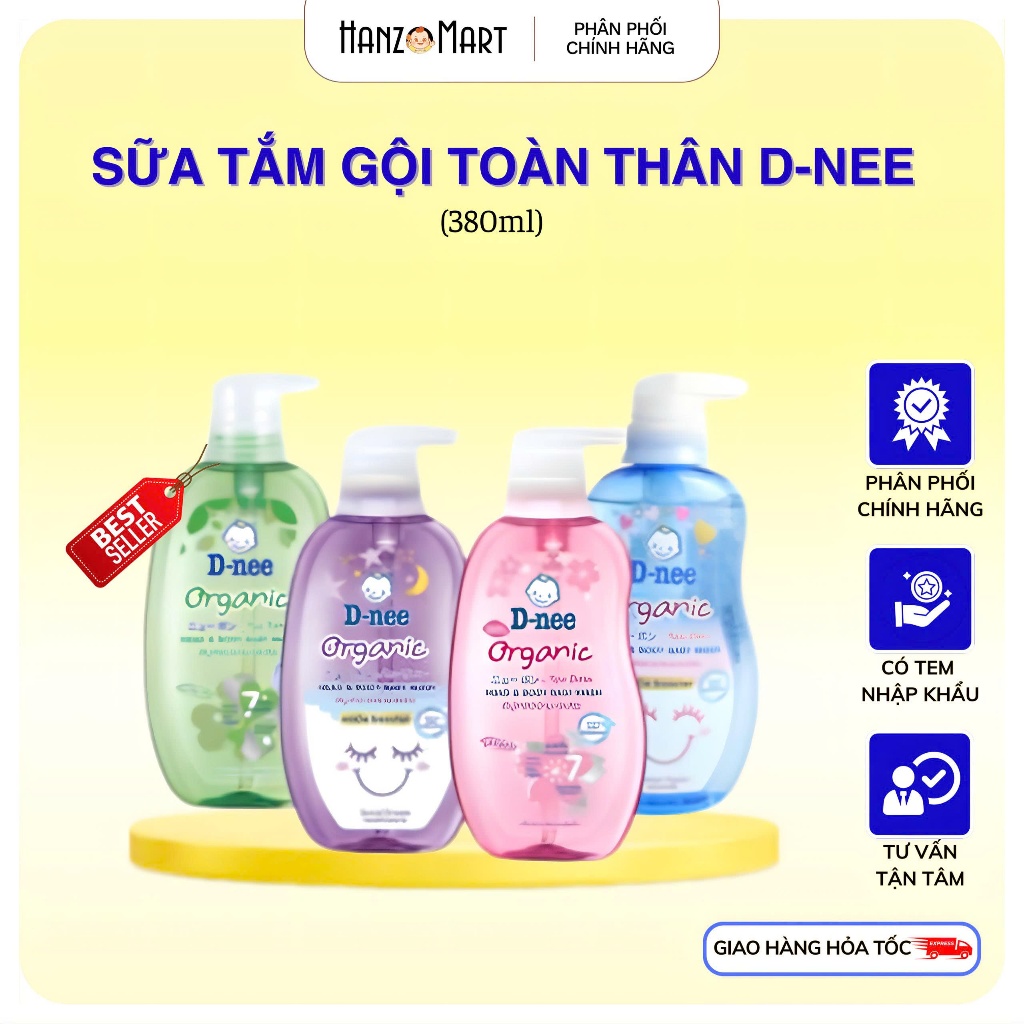 Sữa tắm gội cho bé Dnee cho bé từ sơ sinh 380ml