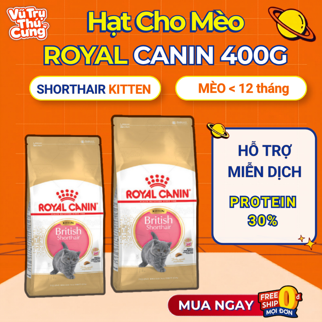 400g Hạt Cho Mèo Royal Canin Hairball,Kitten, MotherBabycat, Indoor, Fit, Hairskin, Hairball