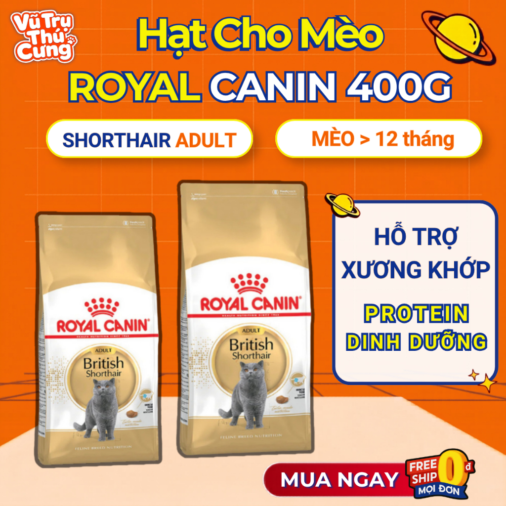 Hạt Royal Canin British Shorthair dành cho Mèo Anh Lông Ngắn trưởng thành 400g