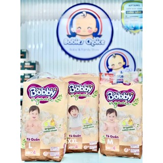 [Chính Hãng] Tã Quần Bobby Organic Bề Mặt Cotton Hữu Cơ Siêu Mỏng Chống Tràn Ngừa Hăm Cho Da Bé