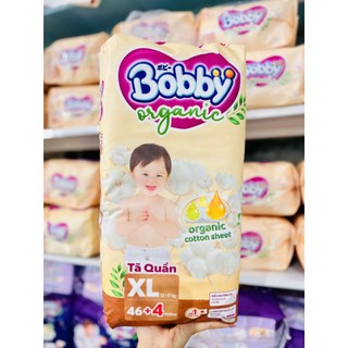 [Chính Hãng] Tã Quần Bobby Organic Bề Mặt Cotton Hữu Cơ Siêu Mỏng Chống Tràn Ngừa Hăm Cho Da Bé