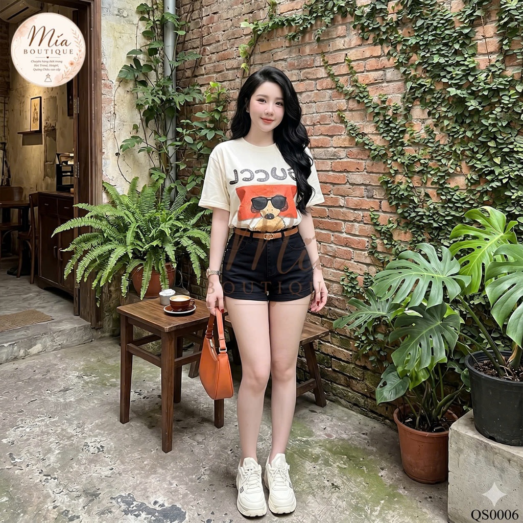 Quần short sooc ngắn jean denim bò ôm kèm đai cam Mía QCCC QCL1 QS0006 #81281