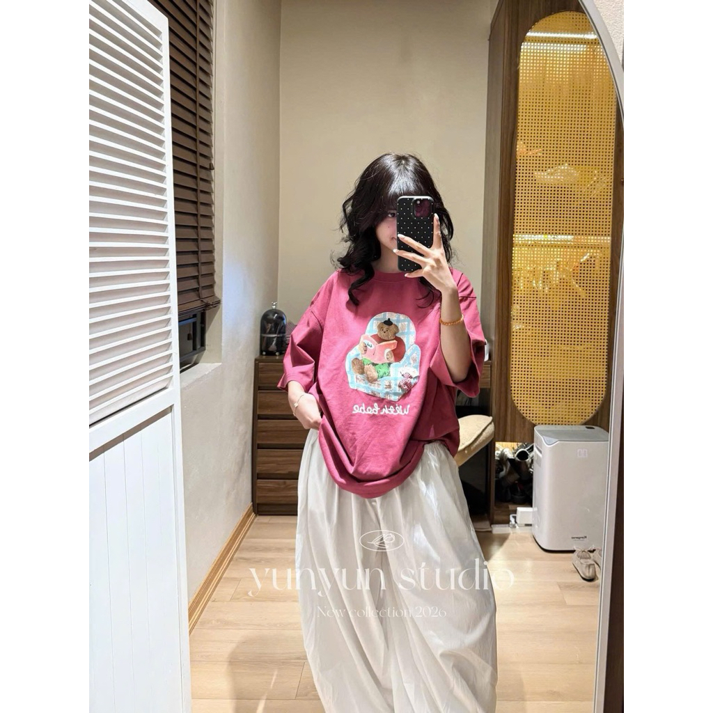 Áo phông gấu hồng HQ