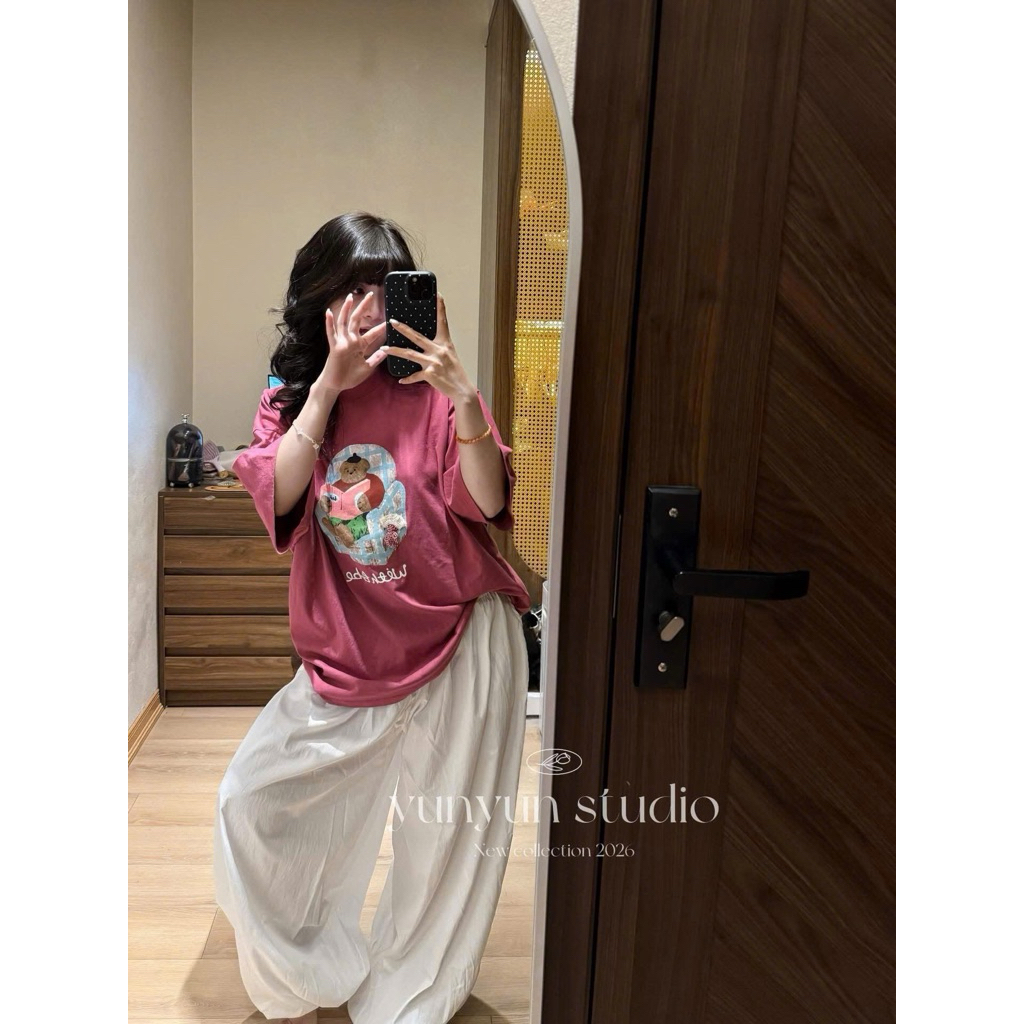 Áo phông gấu hồng HQ