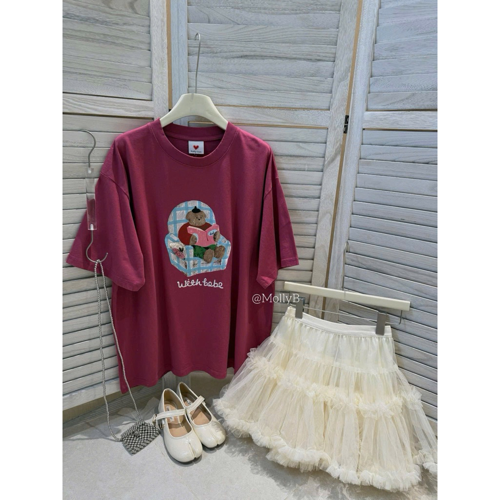 Áo phông gấu hồng HQ