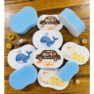 Combo 10 Miếng cọ rửa chén bát, mút bọt biển có một mặt nỉ, không trầy xước, tiện dụng 30x70x100 mm