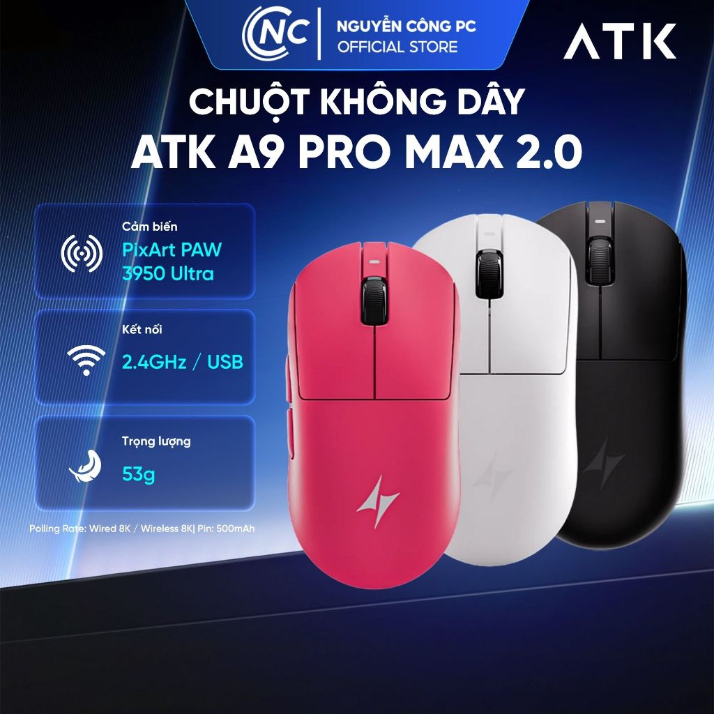 Chuột Gaming Không Dây ATK Dragonfly A9 Pro Max/ Plus/ SE 2.0  - BH 12 tháng | BigBuy360 - bigbuy360.vn