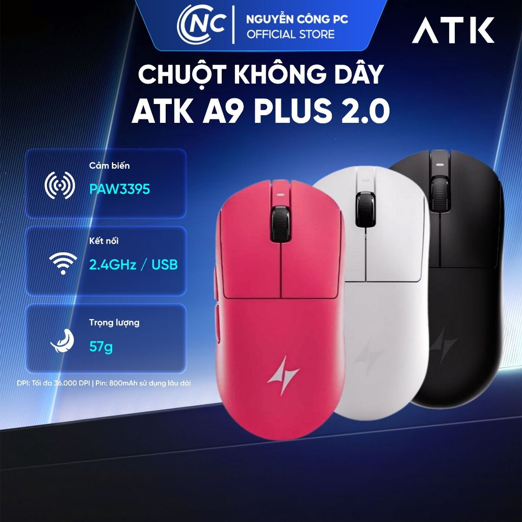 Chuột Gaming Không Dây ATK Dragonfly A9 Pro Max/ Plus/ SE 2.0  - BH 12 tháng | BigBuy360 - bigbuy360.vn