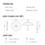 Ô dù cán dài cao cấp PH27 Palermo Umbrella tán rộng,16 nan ,che mưa che nắng, chống lật trong gió to