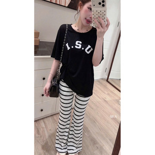 Set Áo Phông ISU Kèm Quần Kẻ