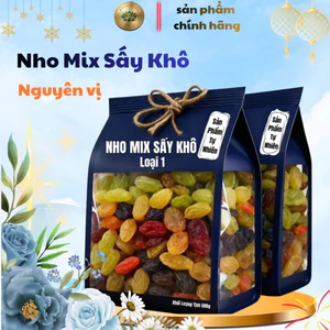 Nho khô mix 3 màu loại 1 ngon ngọt ăn vặt làm bánh làm quà ngày lễ tết tốt cho sức khoẻ