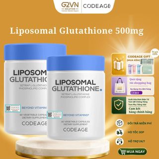 ( GLU 500 ) Liposomal Glutathione Codeage 500mg/ 2 viên 1 lọ 60V từ Mỹ, Viên Uống Hỗ Trợ Trắng Da