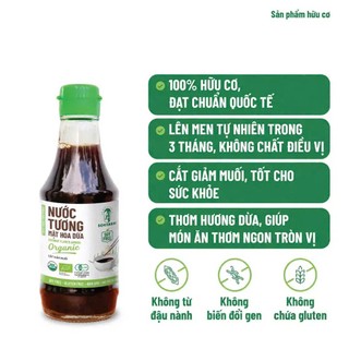 Nước Tương Mật Hoa Dừa Sokfarm Organic chai 200ml