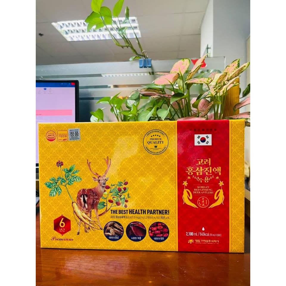 Nươc Hồng Sâm Nhung Hươu (70ml x 30 gói) – Daedong ( hàng mới về )