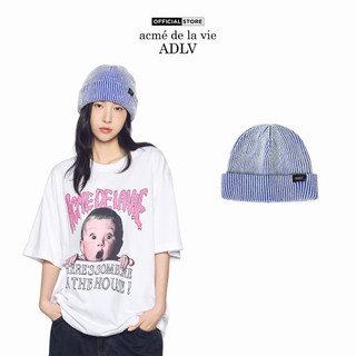 Mũ Beanie Two Tone Label Màu Xanh dương - Hàng chính hãng