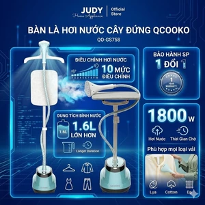 Bàn Là Hơi Nước Cây Đứng QCOOKO QO-GS758 Công Suất 1800W, Bàn ủi hơi nước cầm tay ủi mọi loại vải
