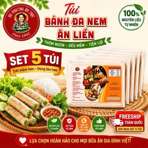 Combo 5 Túi Bánh Đa Nem Ăn Liền - Thương Hiệu Bu Phương Ẩm Thực Chuyên (Cuốn Nem, Gỏi, Bánh Xèo...)