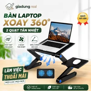 Bàn Xoay Laptop 360 Độ Hakasaki Nhiều Tư Thế,Có 2 Quạt Tản Nhiệt, Kê Chuột
