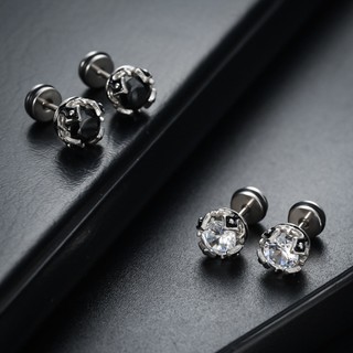 SNUOFO - Khuyên tai nam nữ đá zircon lấp lánh thép titan không phai màu sang trọng nhẹ cao cấp cá tính độc lạ bán chạy