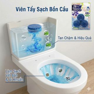 (Nội Địa Nhật) Viên Thả Bồn Cầu Blue Wash Khử Mùi Hôi Diệt Khuẩn Làm Sạch Bồn Cầu Luôn Thơm Mát