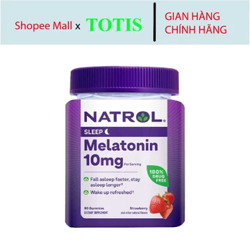 Kẹo ngủ Natrol Melatonin Gummies hỗ trợ giấc ngủ 10mg 90v