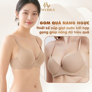 Áo Ngực Nữ Su Cao Cấp Mút Mỏng Mềm Mại, Áo Lót Nữ Có Gọng Nâng Ngực Tạo Khe AMYBRA A522