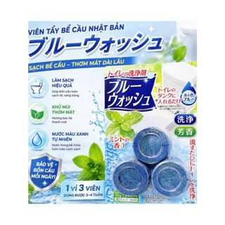 (Nội Địa Nhật) Viên Thả Bồn Cầu Blue Wash Khử Mùi Hôi Diệt Khuẩn Làm Sạch Bồn Cầu Luôn Thơm Mát