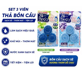 (Nội Địa Nhật) Viên Thả Bồn Cầu Blue Wash Khử Mùi Hôi Diệt Khuẩn Làm Sạch Bồn Cầu Luôn Thơm Mát