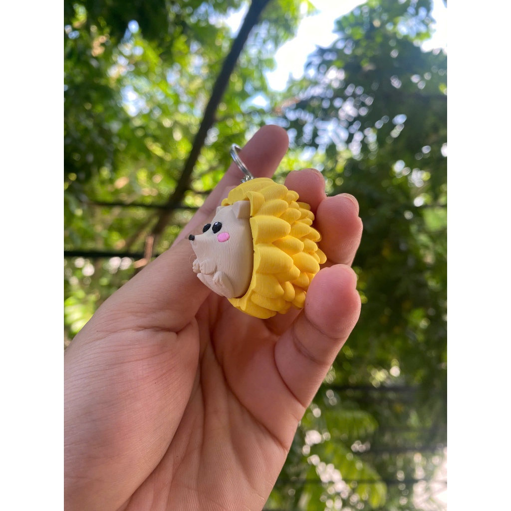 Móc Khoá Clicker Nhím 3D Cute – Móc Khoá Nhím Mini In PLA, Quà Tặng Dễ Thương Treo Balo Túi Xách