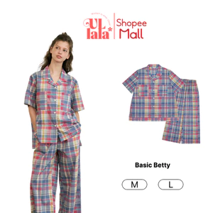 Ullala Pajamas Basic Betty Bộ ngủ mặc nhà nữ Ngắn tay Size M/L